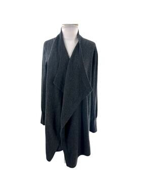 Soft by NAADAM cashmere gray draped cardigan sweater sz L